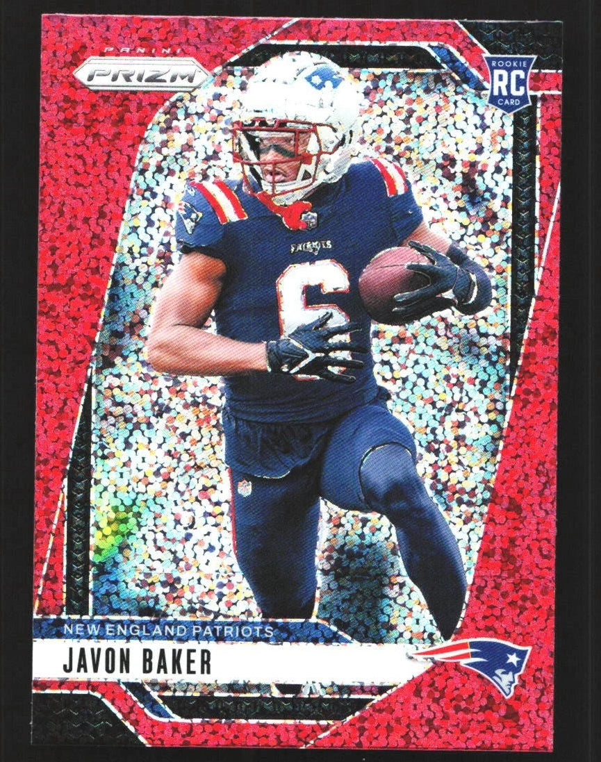 2024 Javon Baker Red Sparkle RC Prizm
